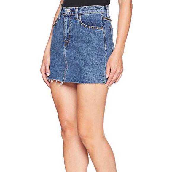 Hudson Studded Mini Jean Skirt - Picture 2 of 8